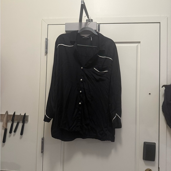 By Anthropologie Western Satin Pajama Set - Picture 1 of 7